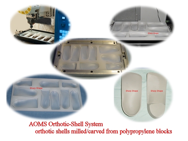 Sharp Shape AOMS Orthotic System - Milled Orthotic Shells